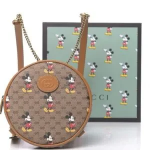 Gucci x Disney GG Supreme backpack ltd edition NIB Gucci GG Disney X Mickey Mouse Supreme Leather Backpack Tan  main image 4